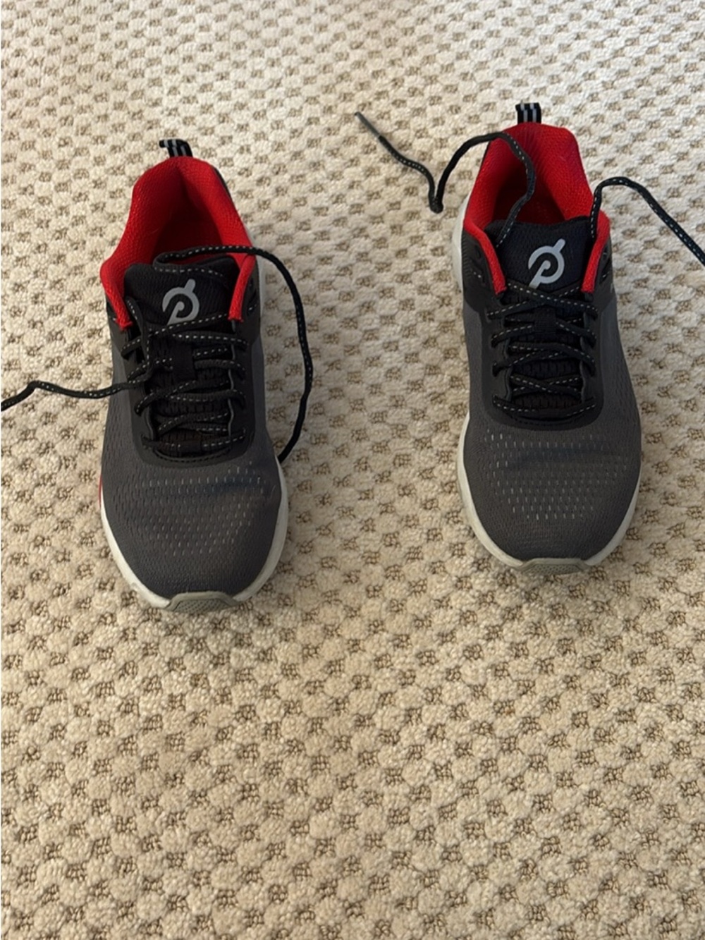 Peloton Black and Red Women's Athletic Shoes